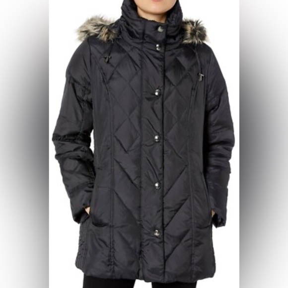 London Fog Women's Black Puffer Coat - Picture 1 of 8
